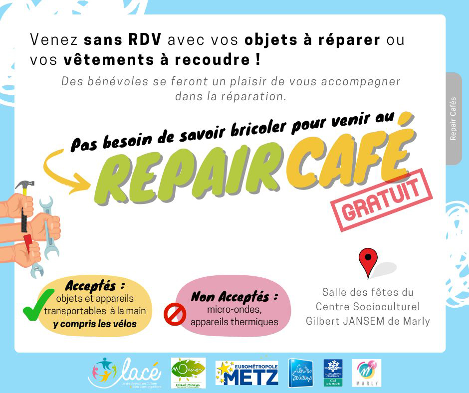 Repair café – Juin 2026 – Marly